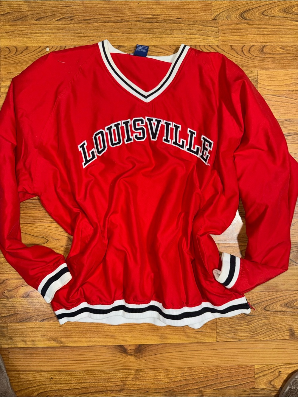 Louisville Red V‑Neck Pullover Sweater